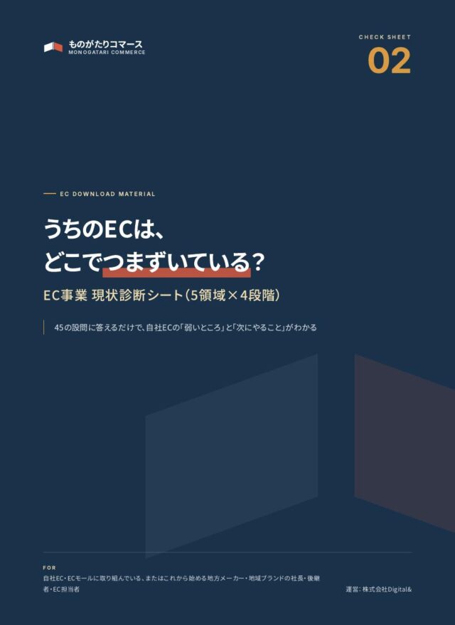 EC事業 現状診断シート（5領域×4段階・全45問）