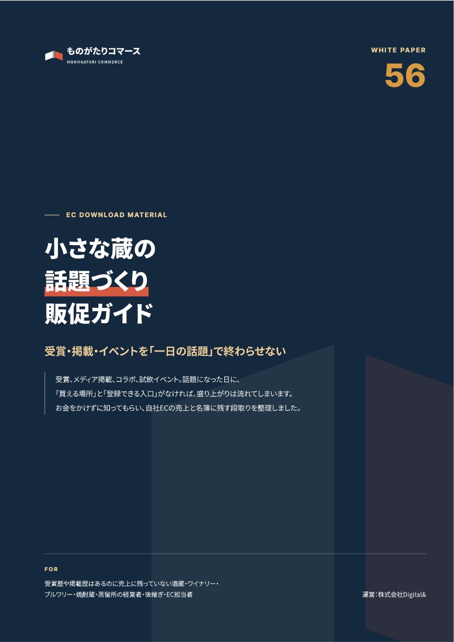小さな蔵の話題づくり販促ガイド|受賞・掲載・イベントを自社ECの売上と名簿につなげるの表紙