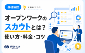 オープンワークのスカウトの仕組みと料金、企業の使い方を解説する記事のサムネイル画像