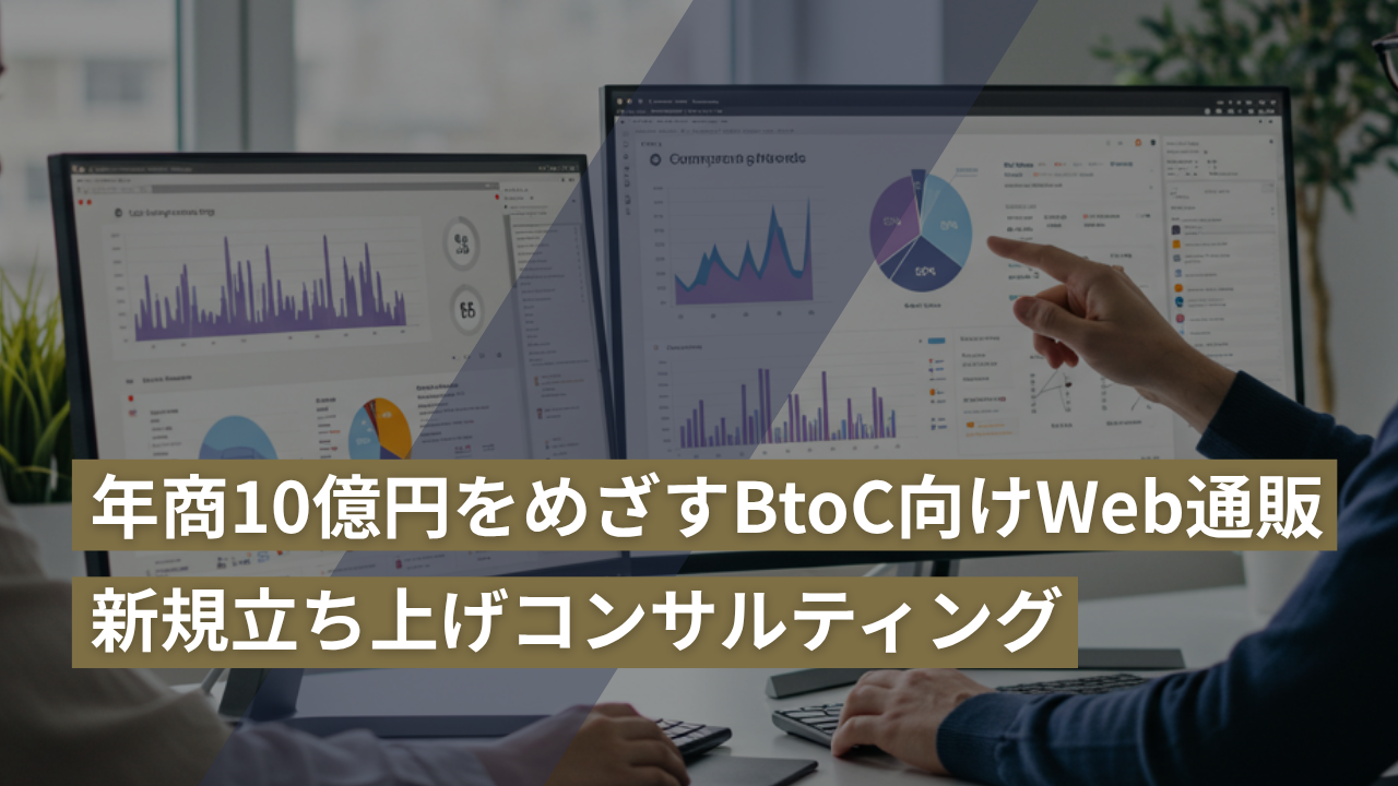 年商10億円をめざすBtoC向けEC事業　新規立ち上げコンサルティング