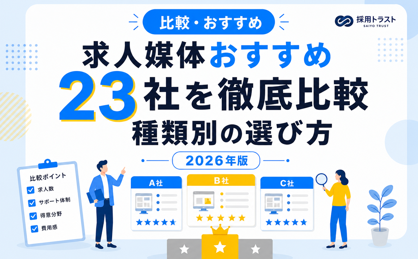 求人媒体おすすめ23社を種類別に比較し選び方と活用ポイントを解説する記事のサムネイル画像