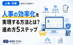人事の効率化を実現する方法と進め方5ステップ・成功のポイントを解説する記事のサムネイル画像