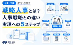 戦略人事と人事戦略の違いと役割・実現に向けた5つのステップを解説する記事のサムネイル画像